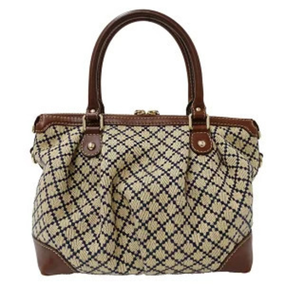 Gucci Handbag Beige Handheld Canvas Bag Shoulder Diamante Brown
